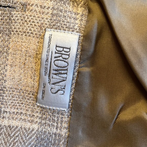 Raffinati Le Collezioni Wool Plaid with Fringe Jacket, Skirt, & Scary Size 8 - Picture 12 of 13